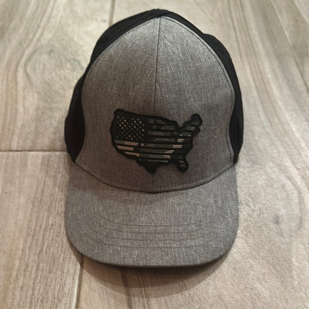Boys Highland tactical Gray and Black USA Map Cap